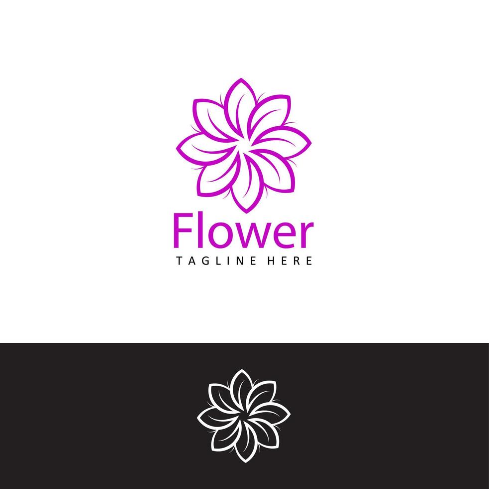 blommig blomma logotyp mall design vektor