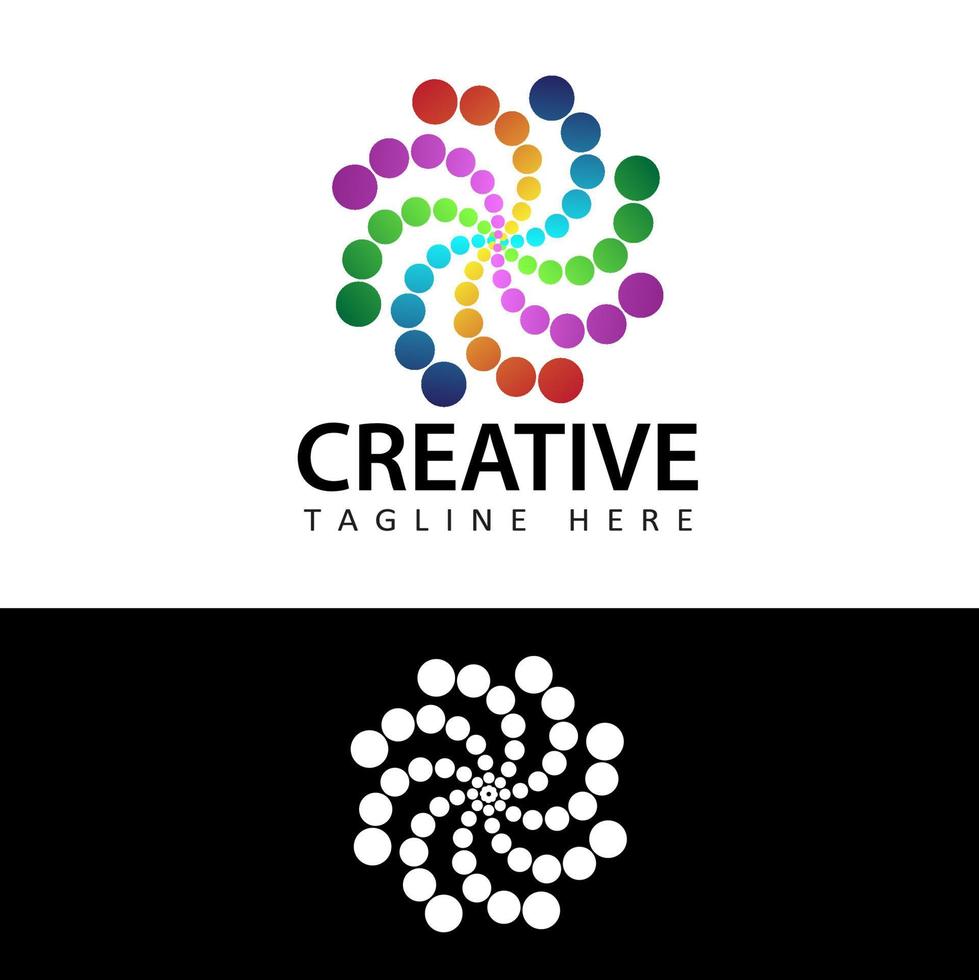 kreativa abstrakt regnbåge färger logotyp mall design vektor