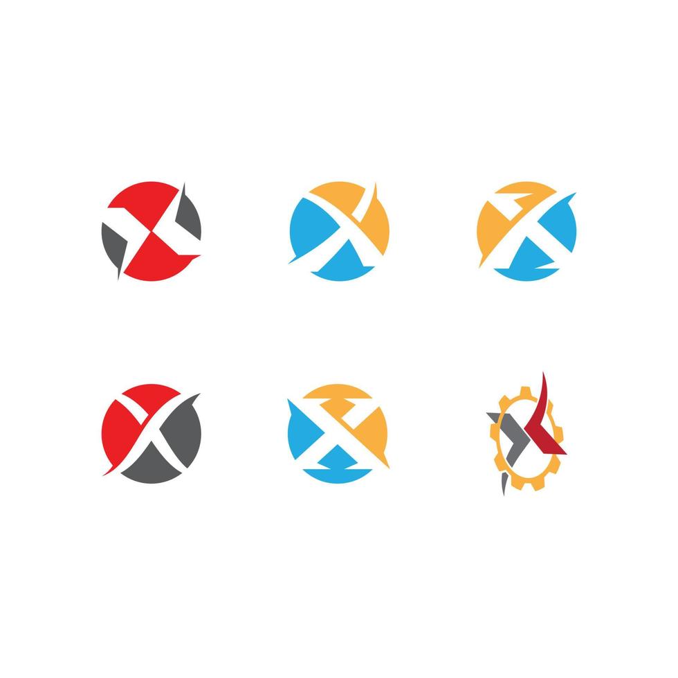 x Brief Logo Vorlage Vektor Icon Illustration Design