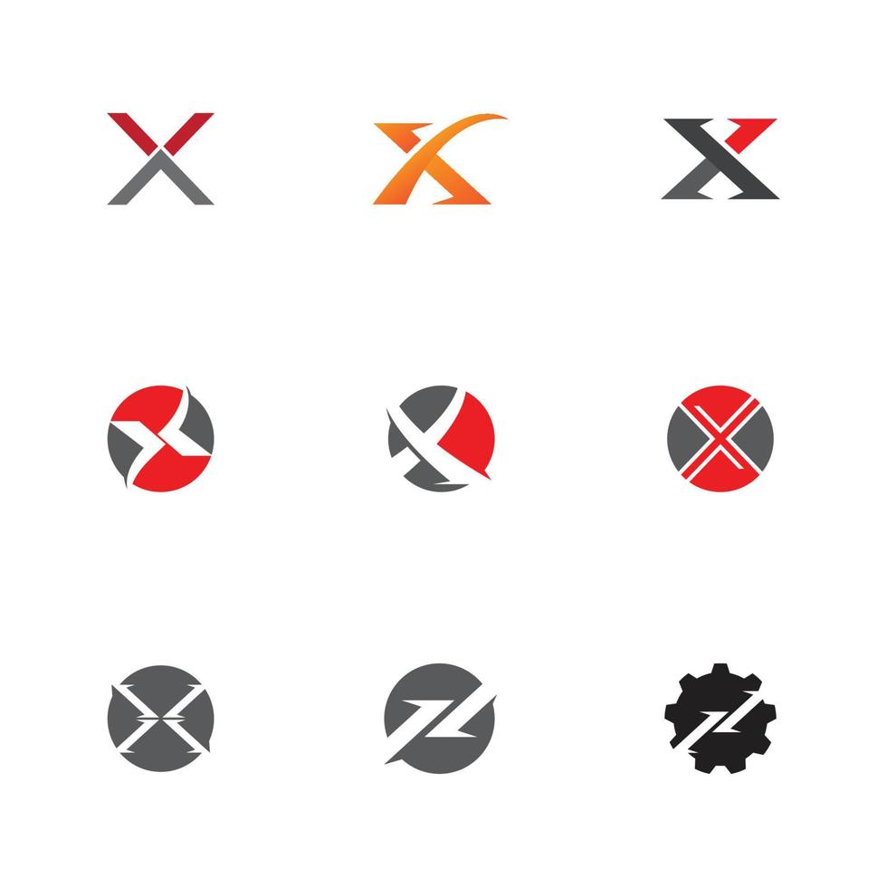 x Brief Logo Vorlage Vektor Icon Illustration Design