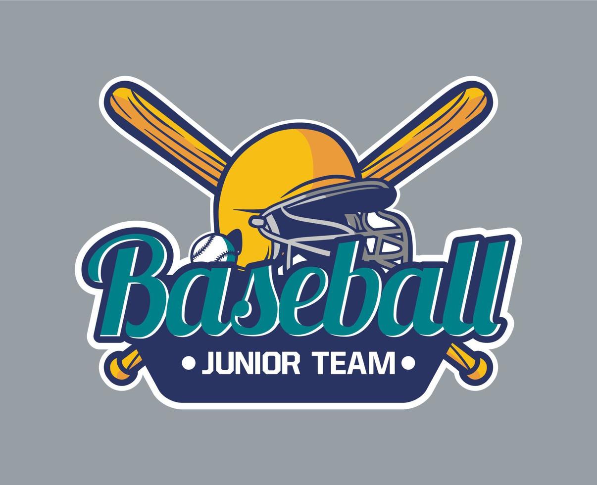 baseball badge logotyp emblem mall juniorlag vektor