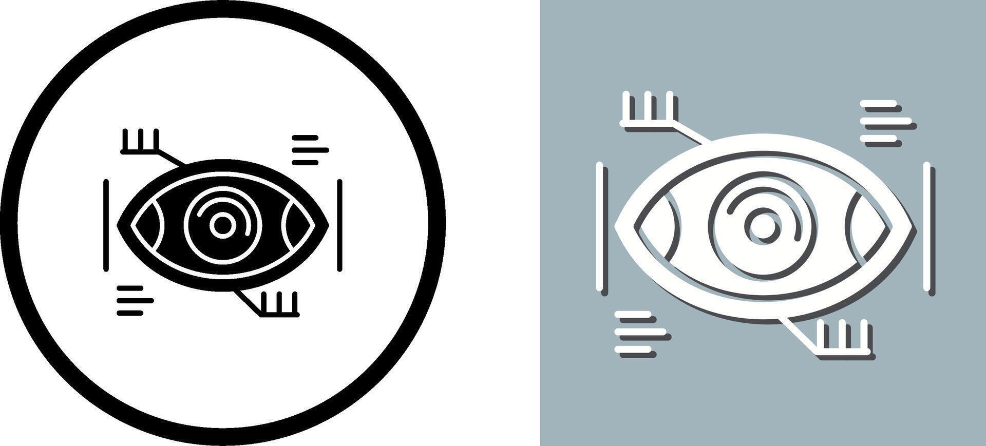 Auge Anerkennung Symbol Design vektor
