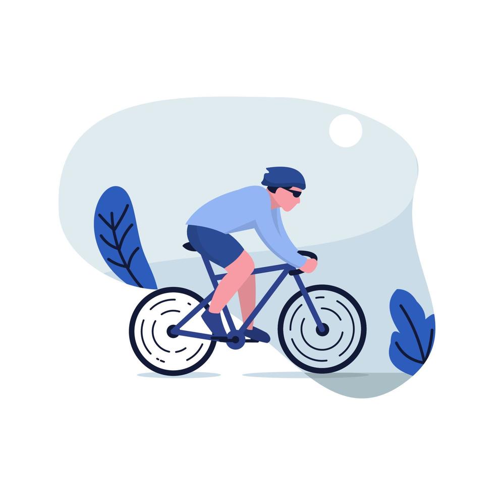 Fahrrad fahren flaches Design Illustration Poster Banner Content Marketing Business vektor