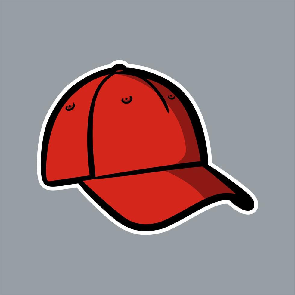 Baseball roter Hut Logo Symbol Vektor Asset