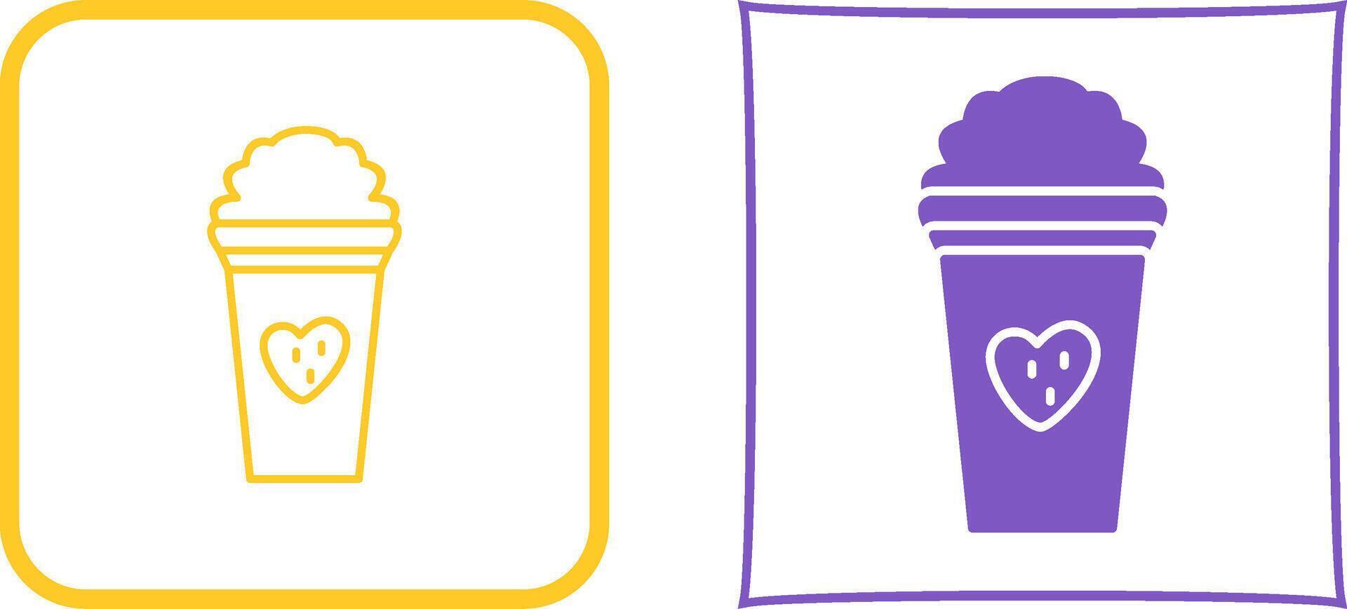 einzigartig Erdbeere Milchshake Symbol Design vektor