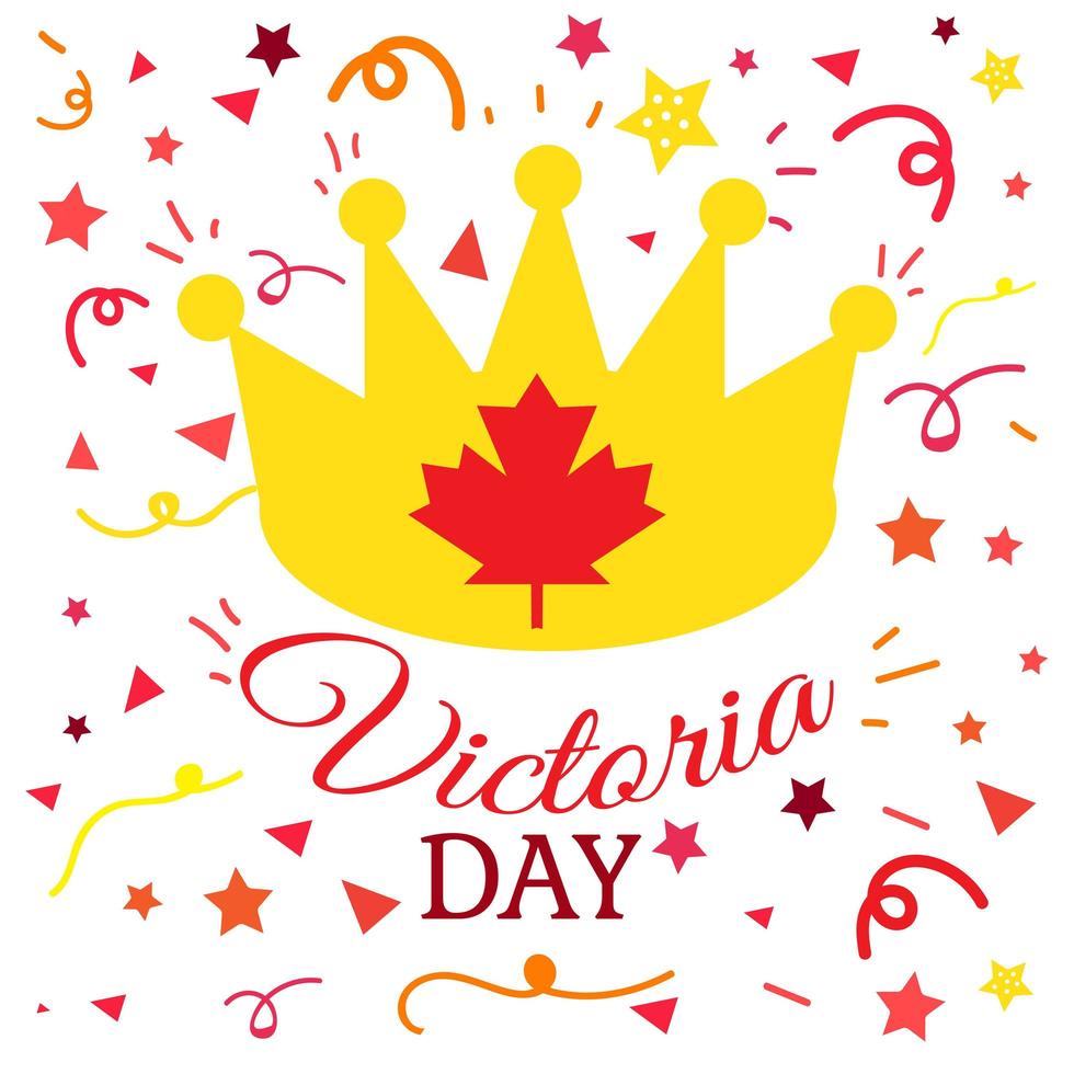 glad Victoria Day klistermärke vektor