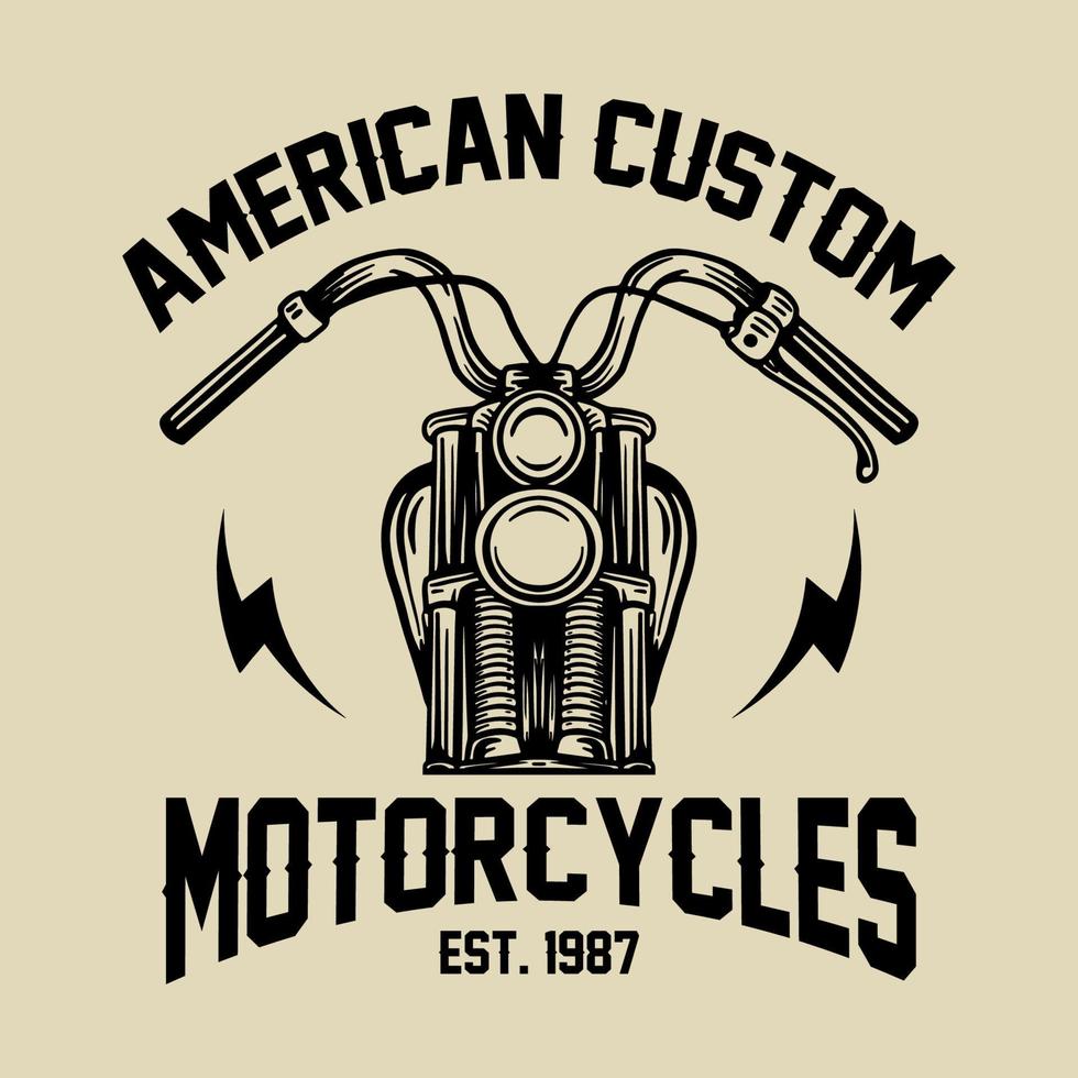 Retro-Vintage-amerikanisches Custom-Motorrad vektor