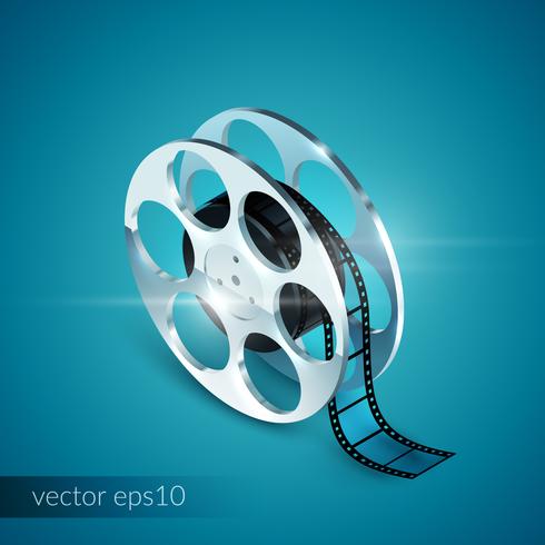 film reel realistisk vektor