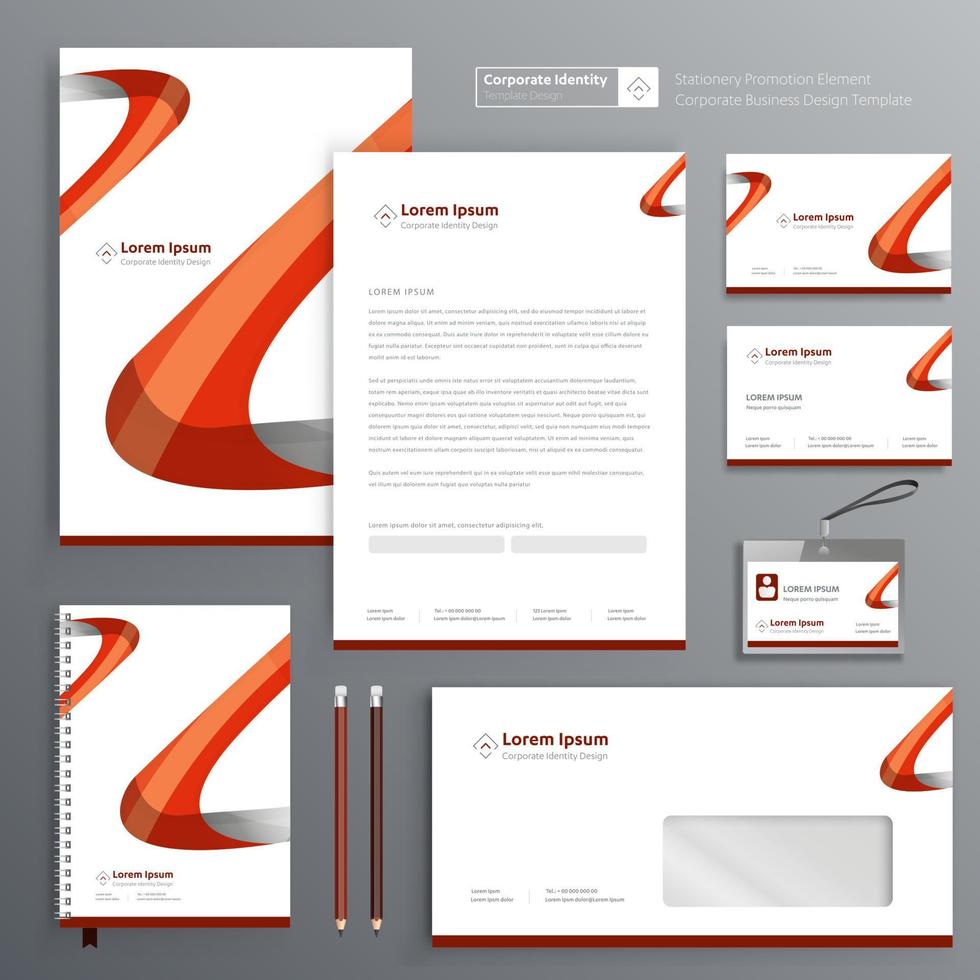 Corporate Business Identity Template Design Briefpapier Vektor abstrakten Hintergrund mit Memo Geschenkartikel Farbe Werbeartikel Souvenirs