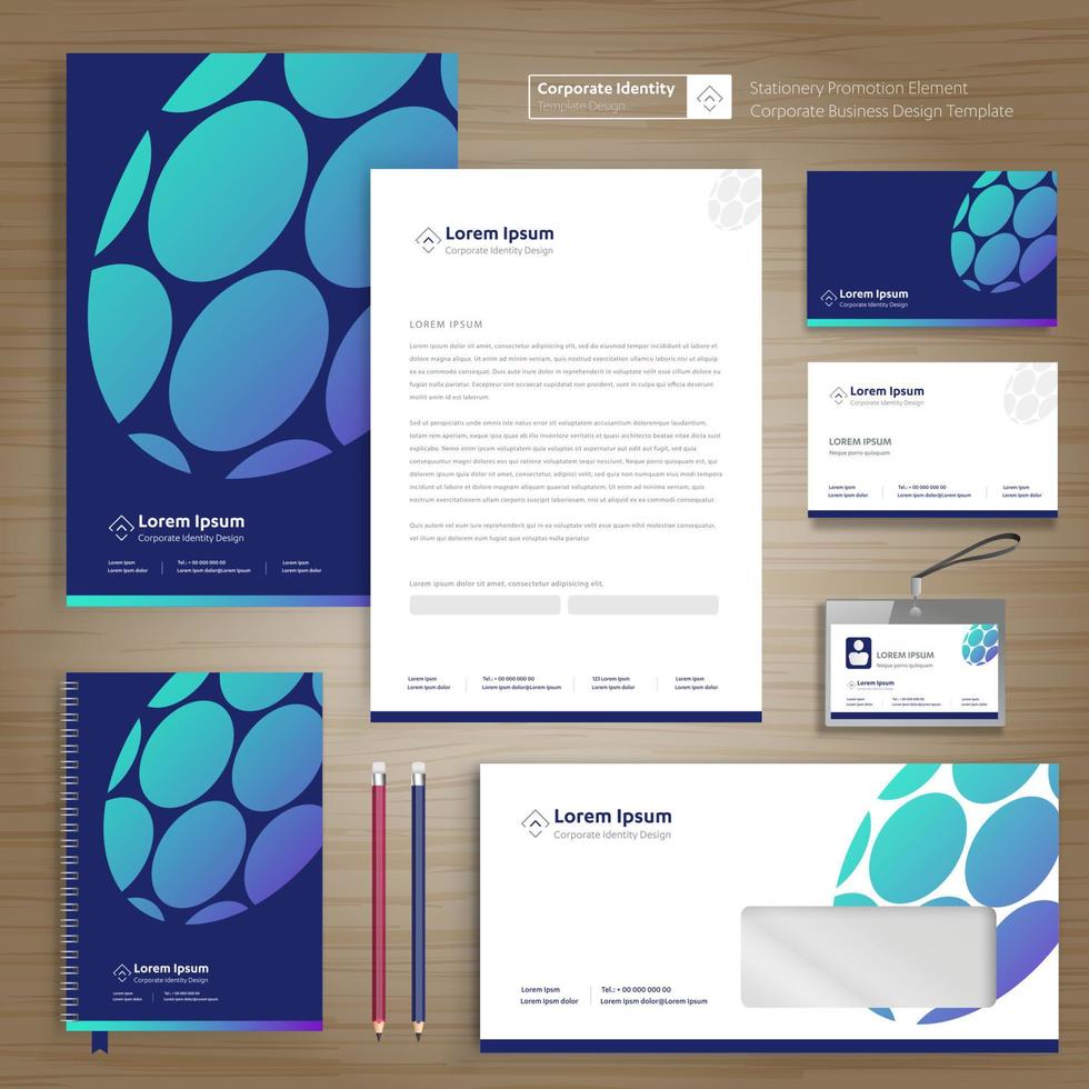 Corporate Business Identity Template Design Briefpapier Vektor abstrakten Hintergrund mit Memo Geschenkartikel Farbe Werbeartikel Souvenirs