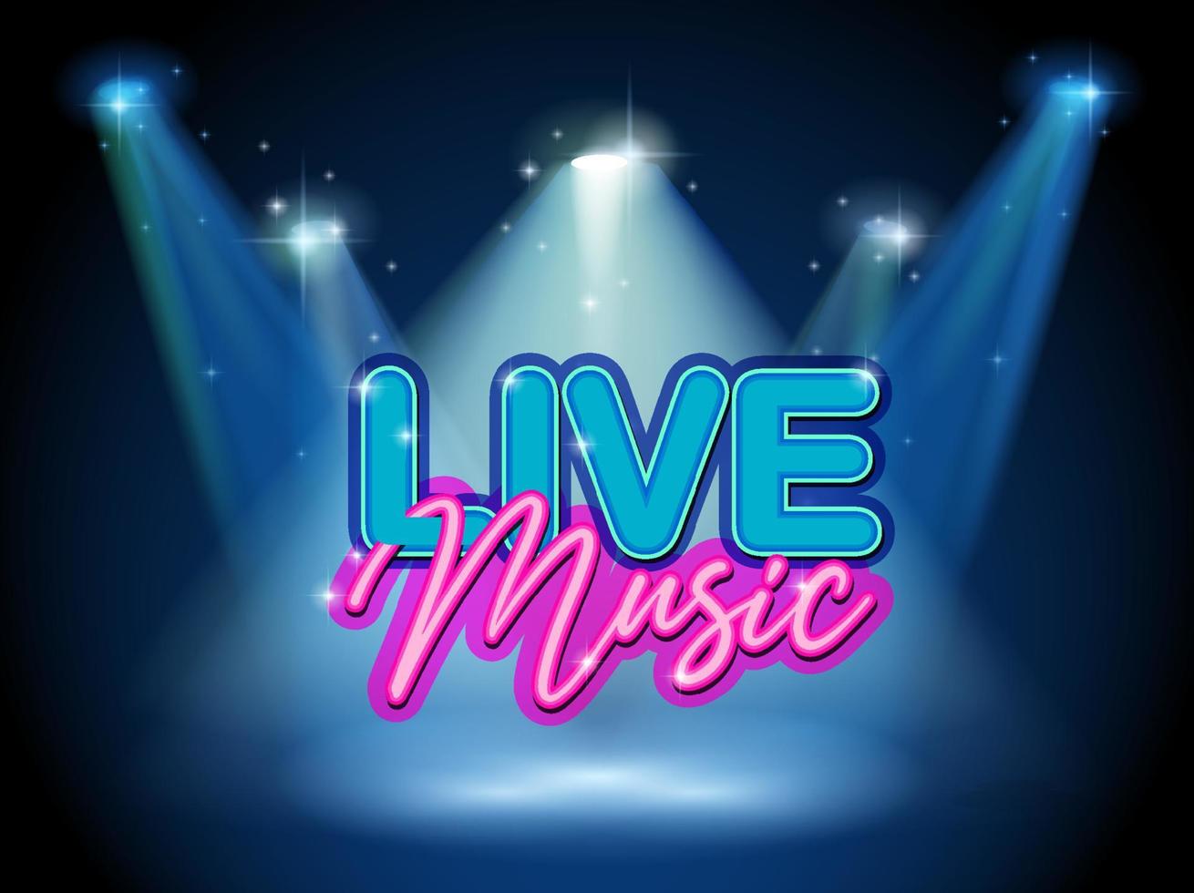 Live-Musik-Banner-Design vektor