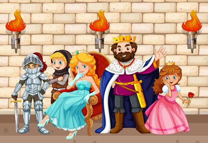 König und andere Märchenfiguren vektor