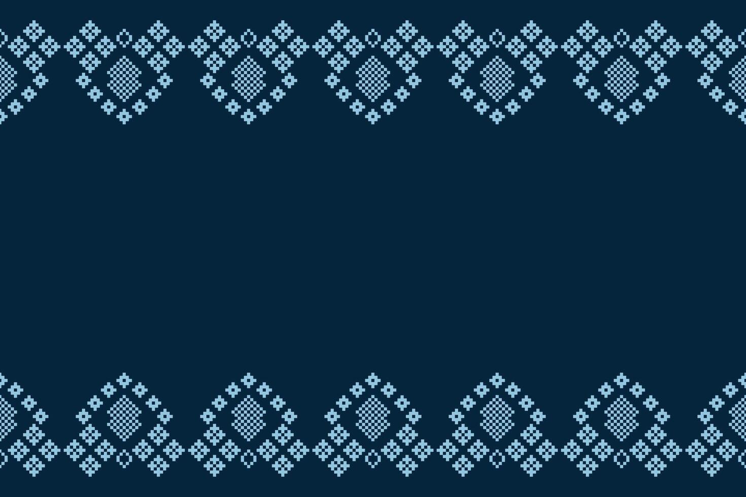 traditionell ethnisch Motive Ikat geometrisch Stoff Muster Kreuz Stich.ikat Stickerei ethnisch orientalisch Pixel Marine Blau Hintergrund. abstrakt, Illustration. Textur, Dekoration, Tapete. vektor