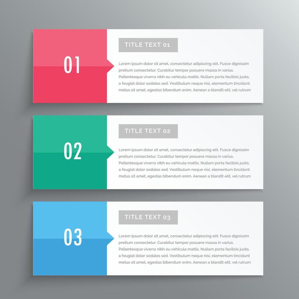 abstrakt modern Schritte Möglichkeit bunt Infografik Design Banner vektor