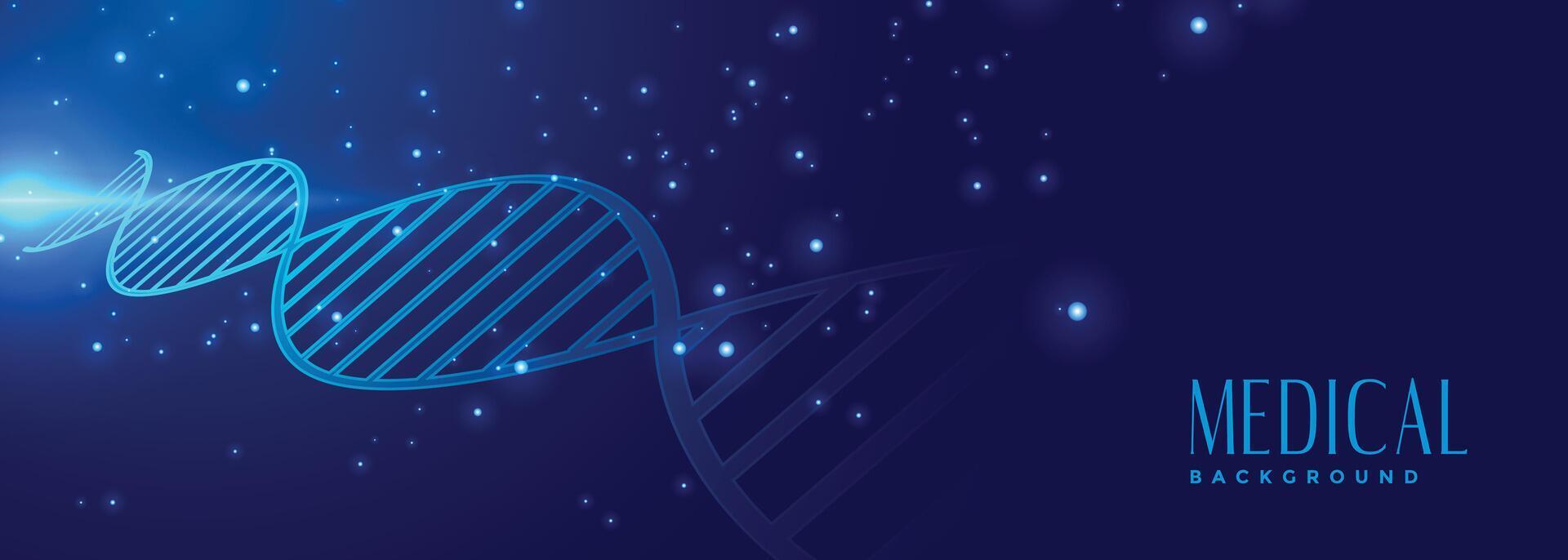 DNA Zeichen medizinisch und Gesundheitswesen Banner Design vektor