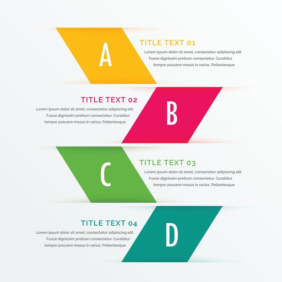 abstrakt modern Schritte Möglichkeit bunt Infografik Design Banner vektor