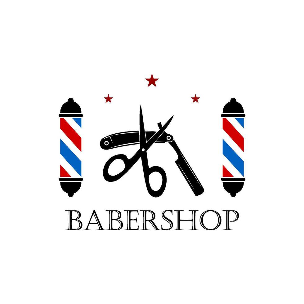 Friseur Logo Symbol Illustration Design vektor