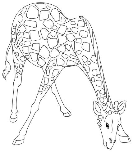 Doodles utarbetande djur för giraff vektor
