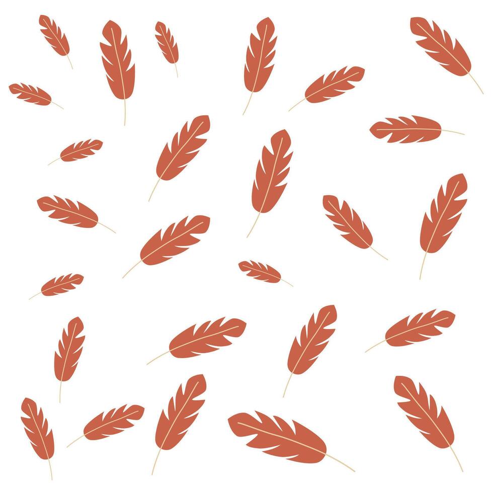 hand dragen löv mönster för bakgrund, tyg skriva ut vektor