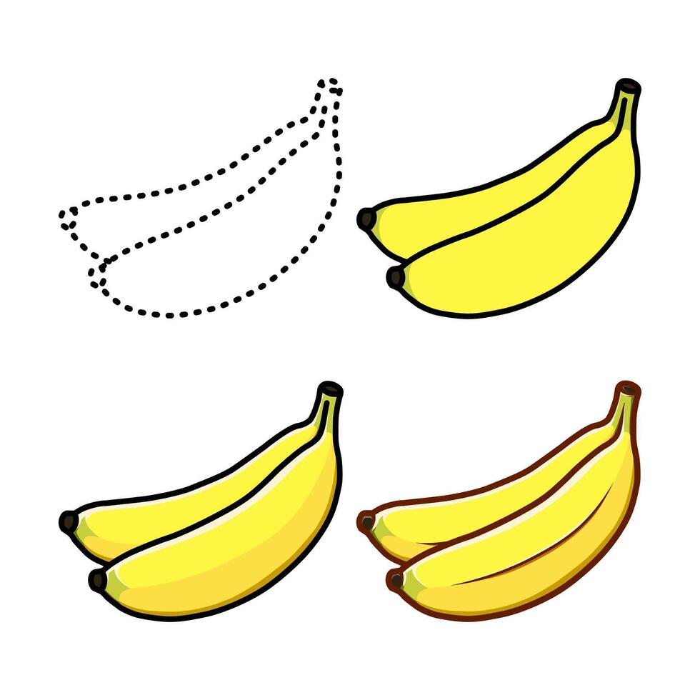 frisch Banane Karikatur Illustration vektor