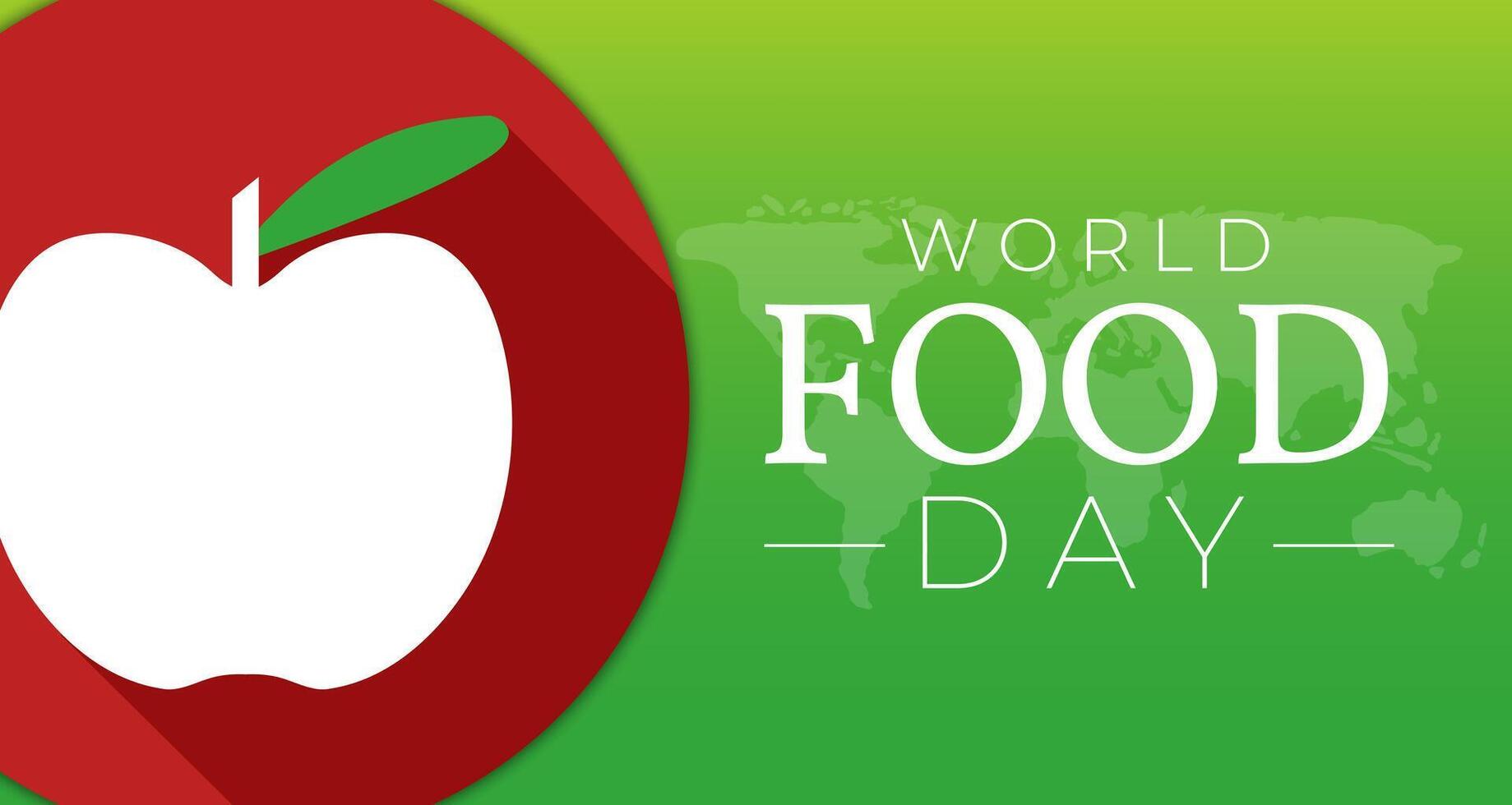 värld mat dag bakgrund illustration med äpple vektor
