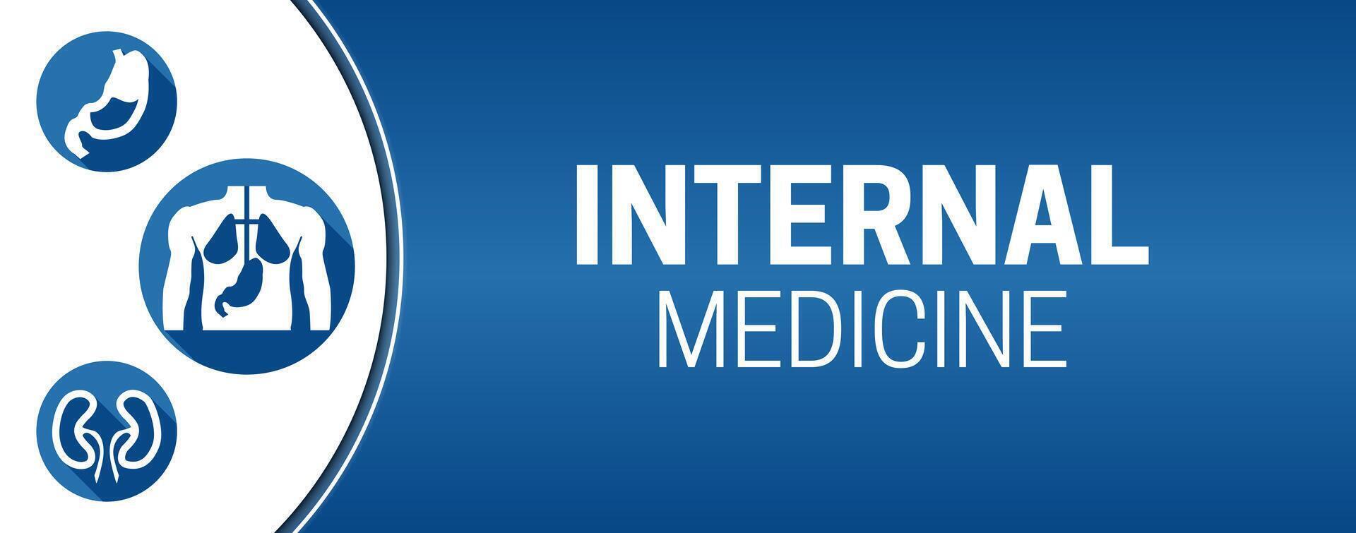 Blau intern Medizin Illustration Hintergrund Banner vektor