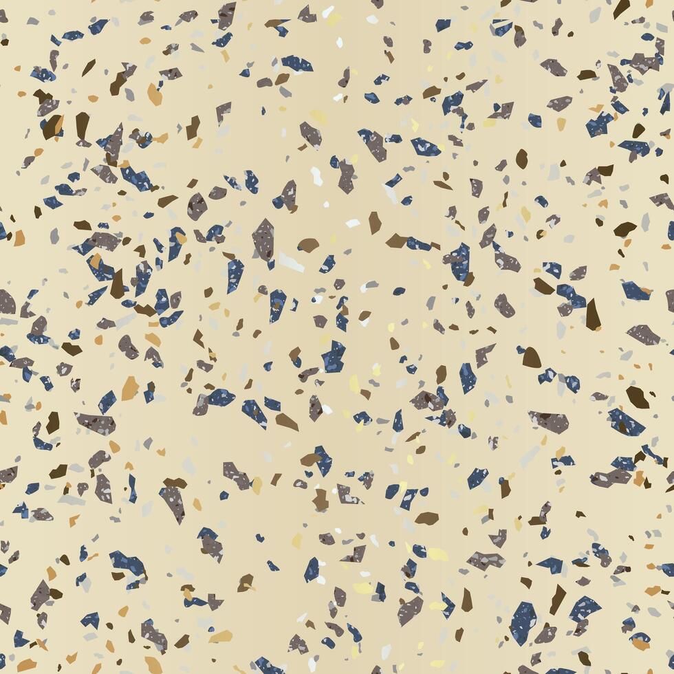 Beige Felsen Terrazzo Stein Textur nahtlos Muster Design vektor