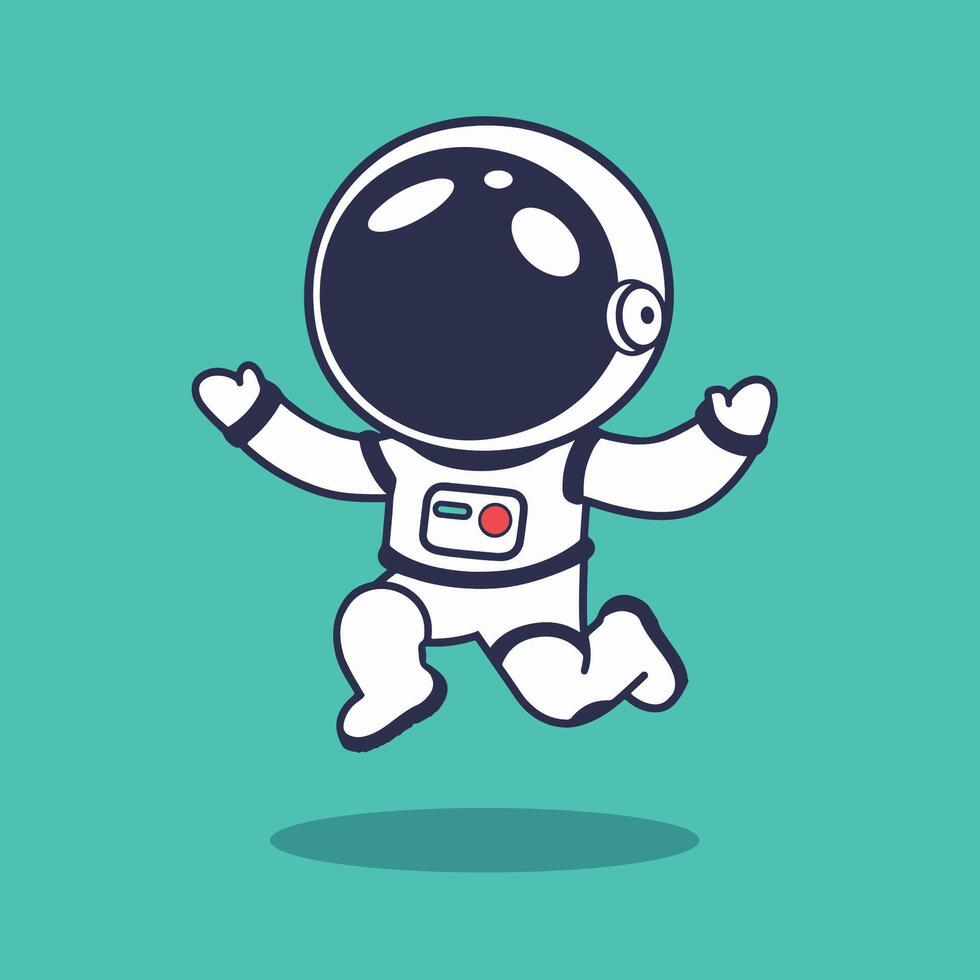 Außerirdischer Symbol - - ein glücklich Astronaut eben Symbol Illustration vektor