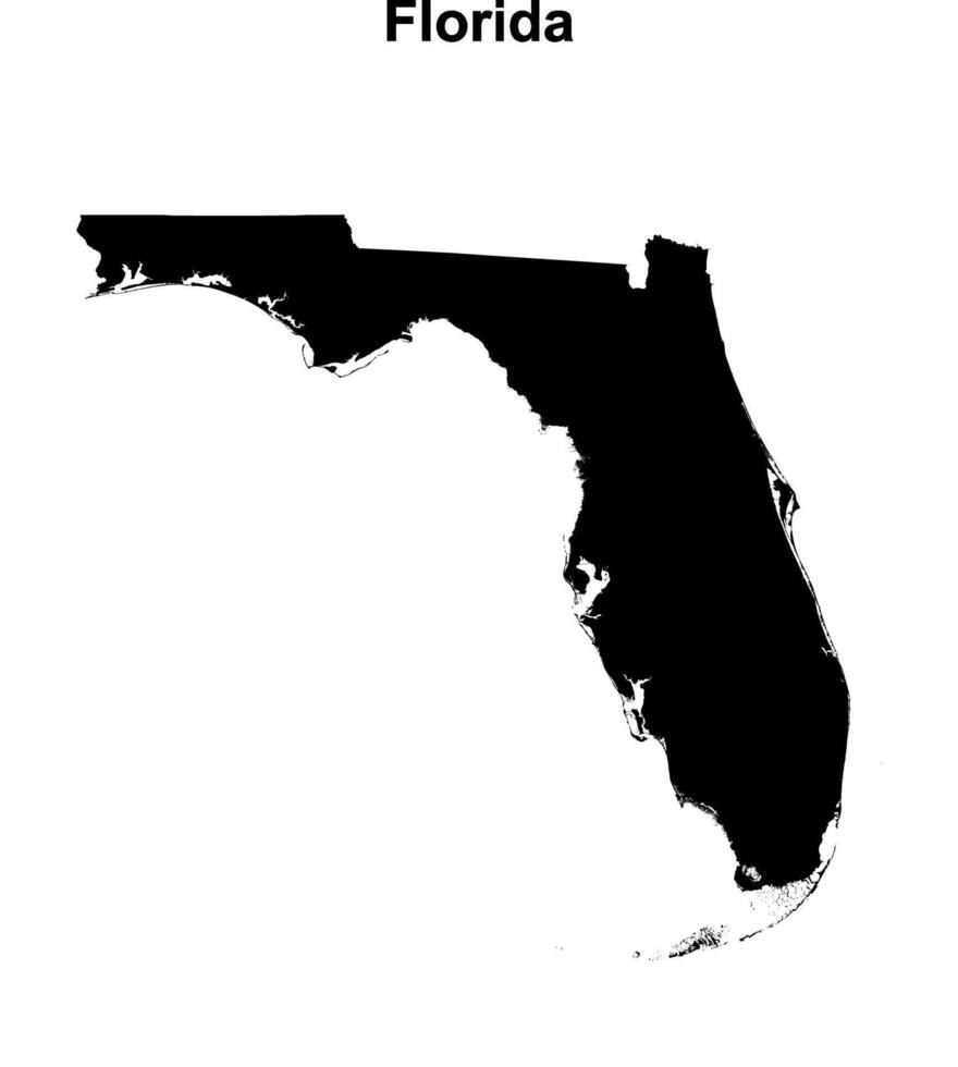 Florida Gliederung Karte vektor