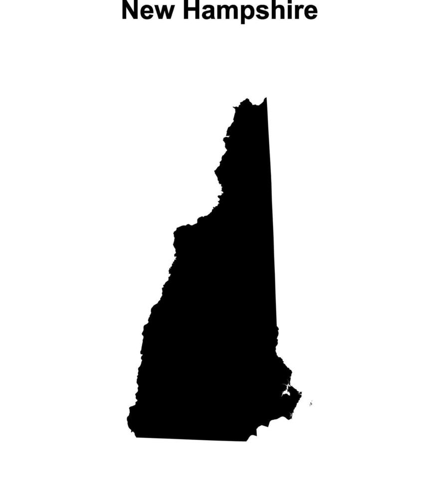 Neu Hampshire Gliederung Karte vektor