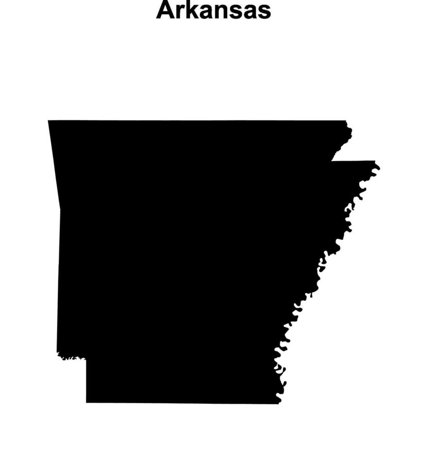 Arkansas Gliederung Karte vektor