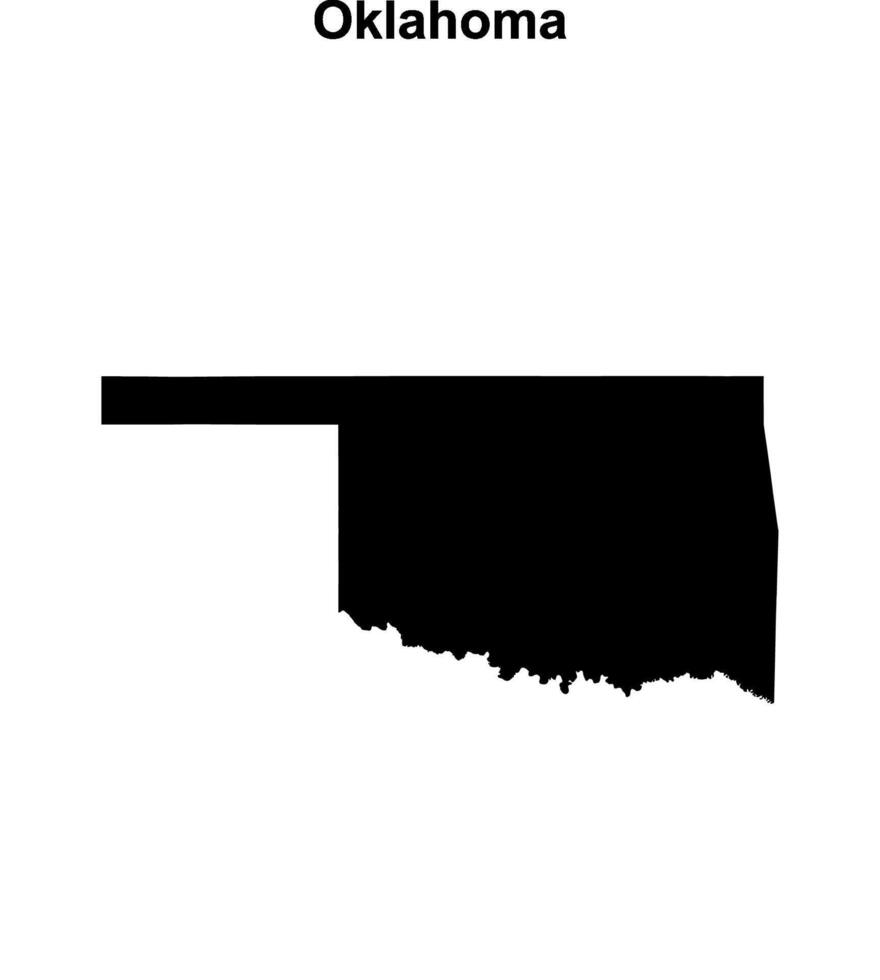 Oklahoma Gliederung Karte vektor