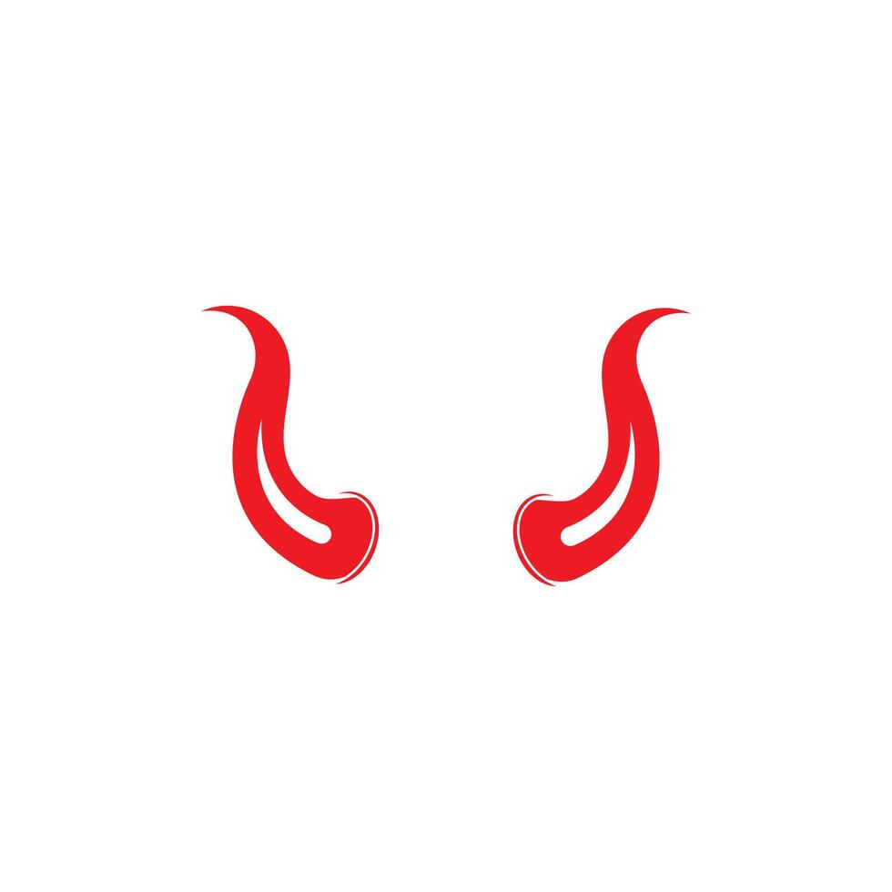 Teufel Horn Symbol Design Illustration Vorlage vektor