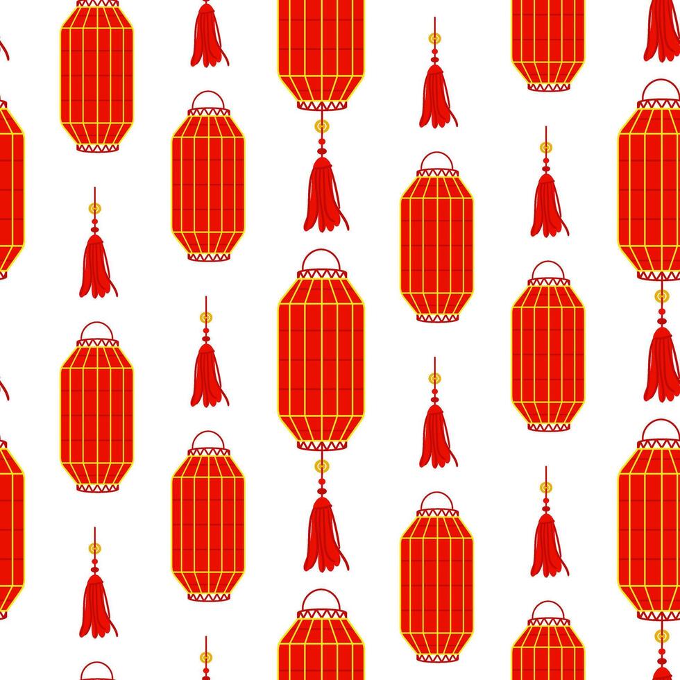 mönster är en kinesisk röd papper lykta med tofsar, påminner av kulturell rikedom och en festlig atmosfär. en festlig festival. ett avlång rektangel med mynt. de måne festival. illustration vektor