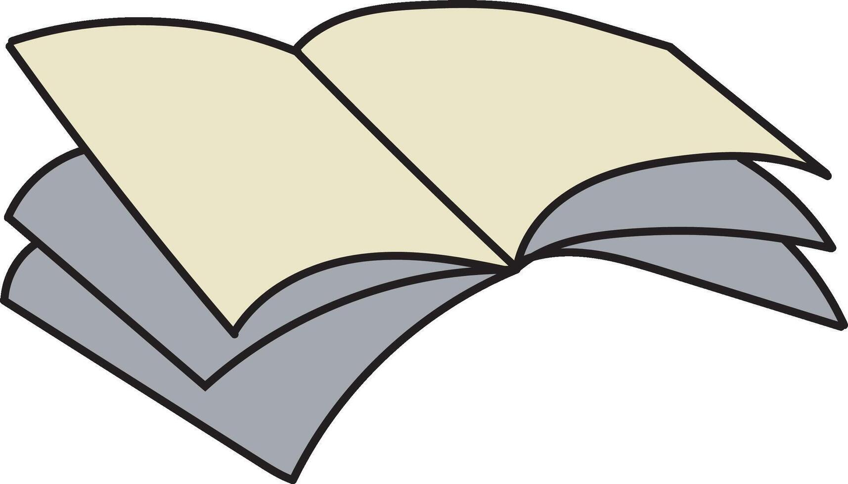 öppen bok enkel illustration vektor