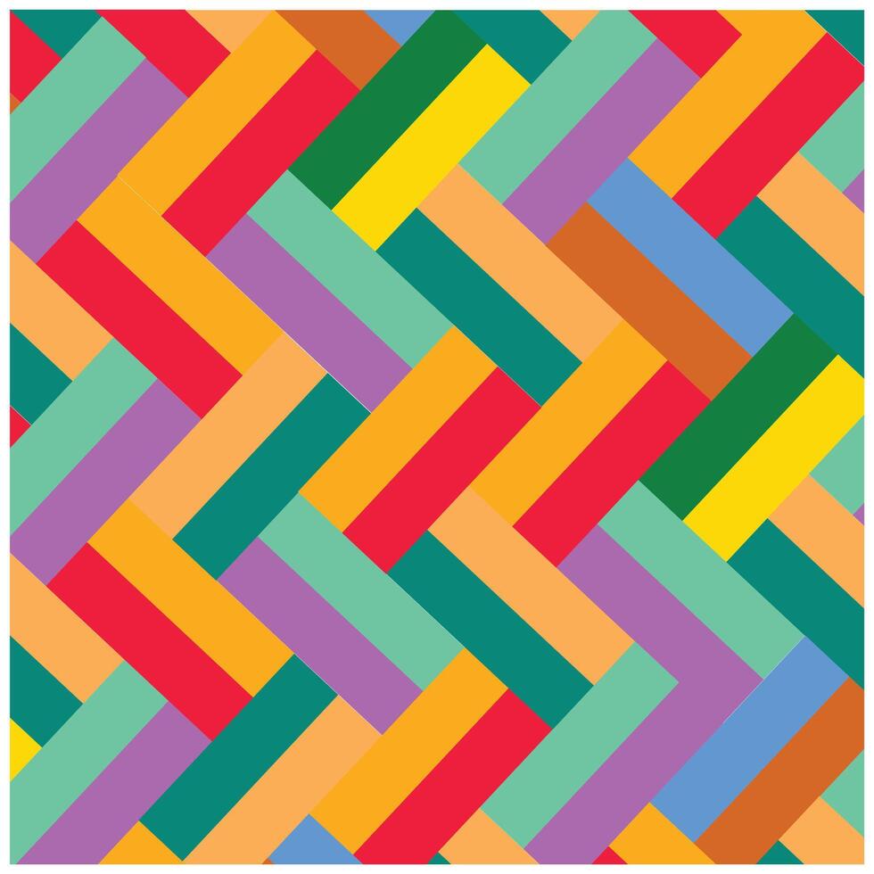 nahtlos geometrisch Muster im das bilden von Platz Fliesen mit hell Farben., bunt abstrakt Hintergrund mit Quadrate. vektor