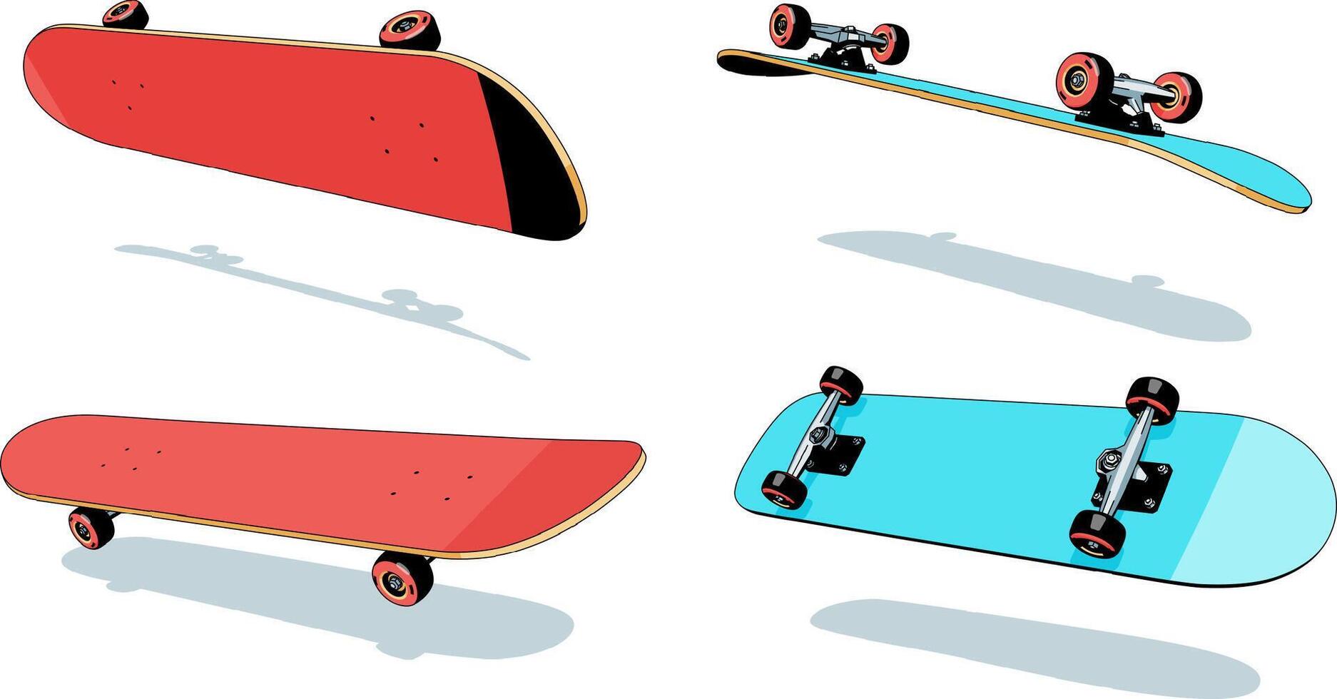 Skateboard Heelflip Reihenfolge vektor