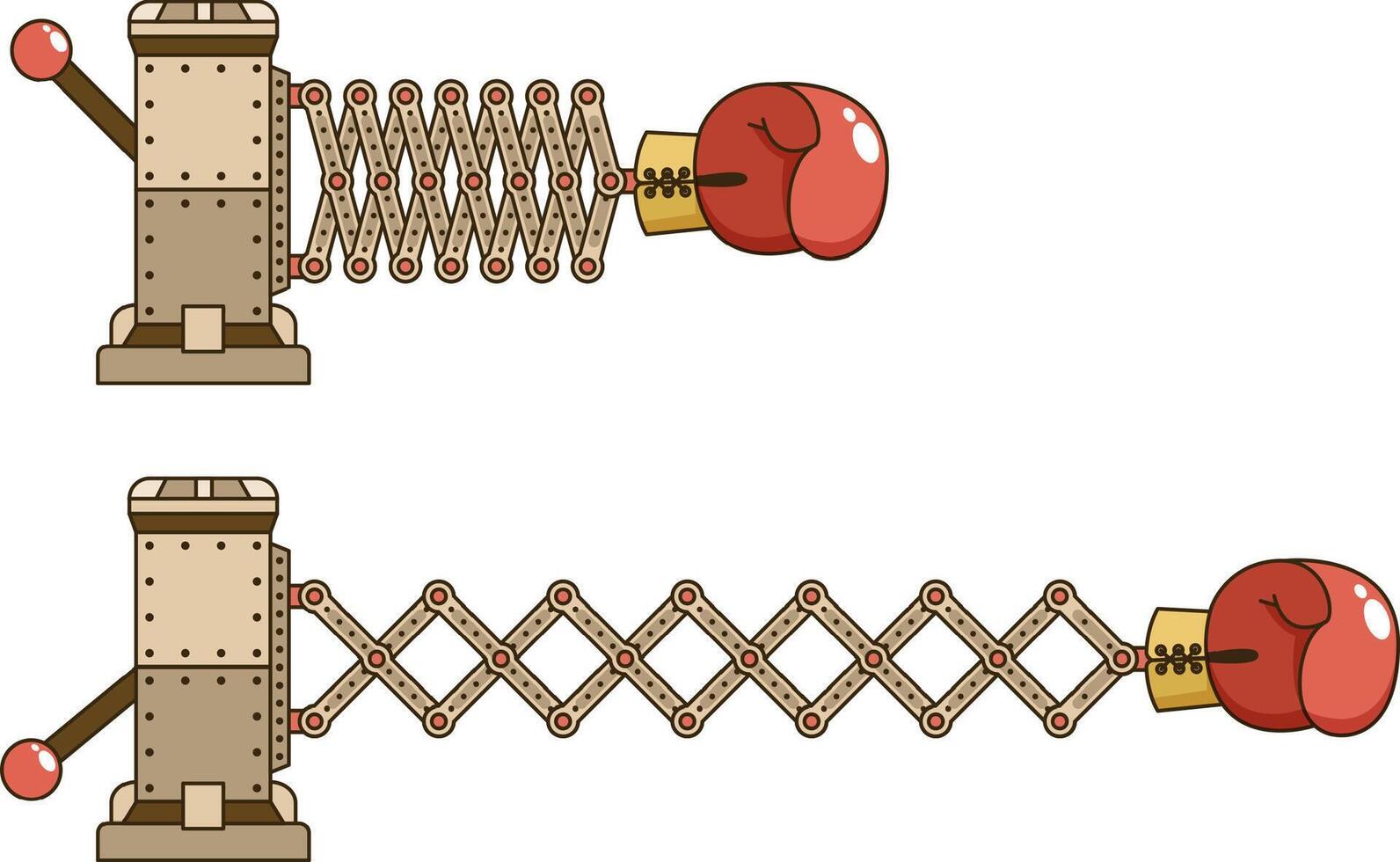 vår boxning handske mekanism göra stansa. illustration. vektor