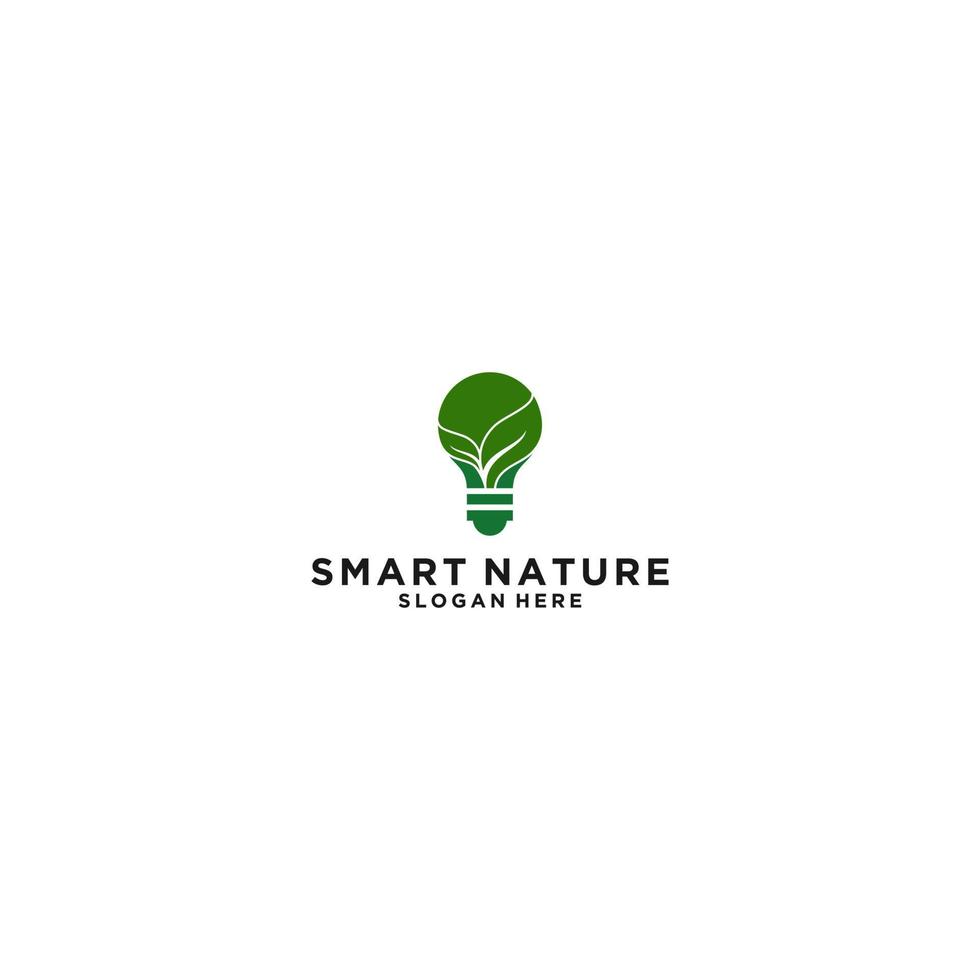 Smart Nature Logo-Vorlage, Vektor, Symbol in weißem Hintergrund vektor