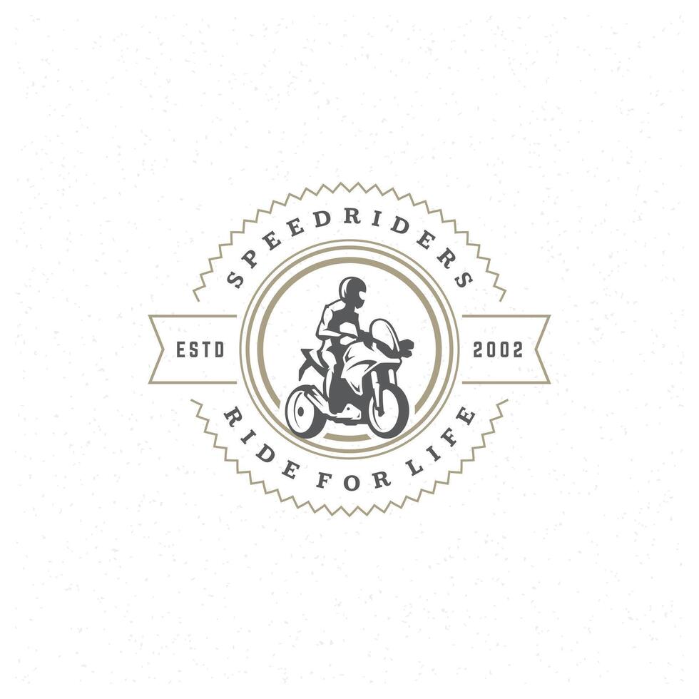 Sport Motorrad Logo Vorlage Design Element Jahrgang Stil vektor