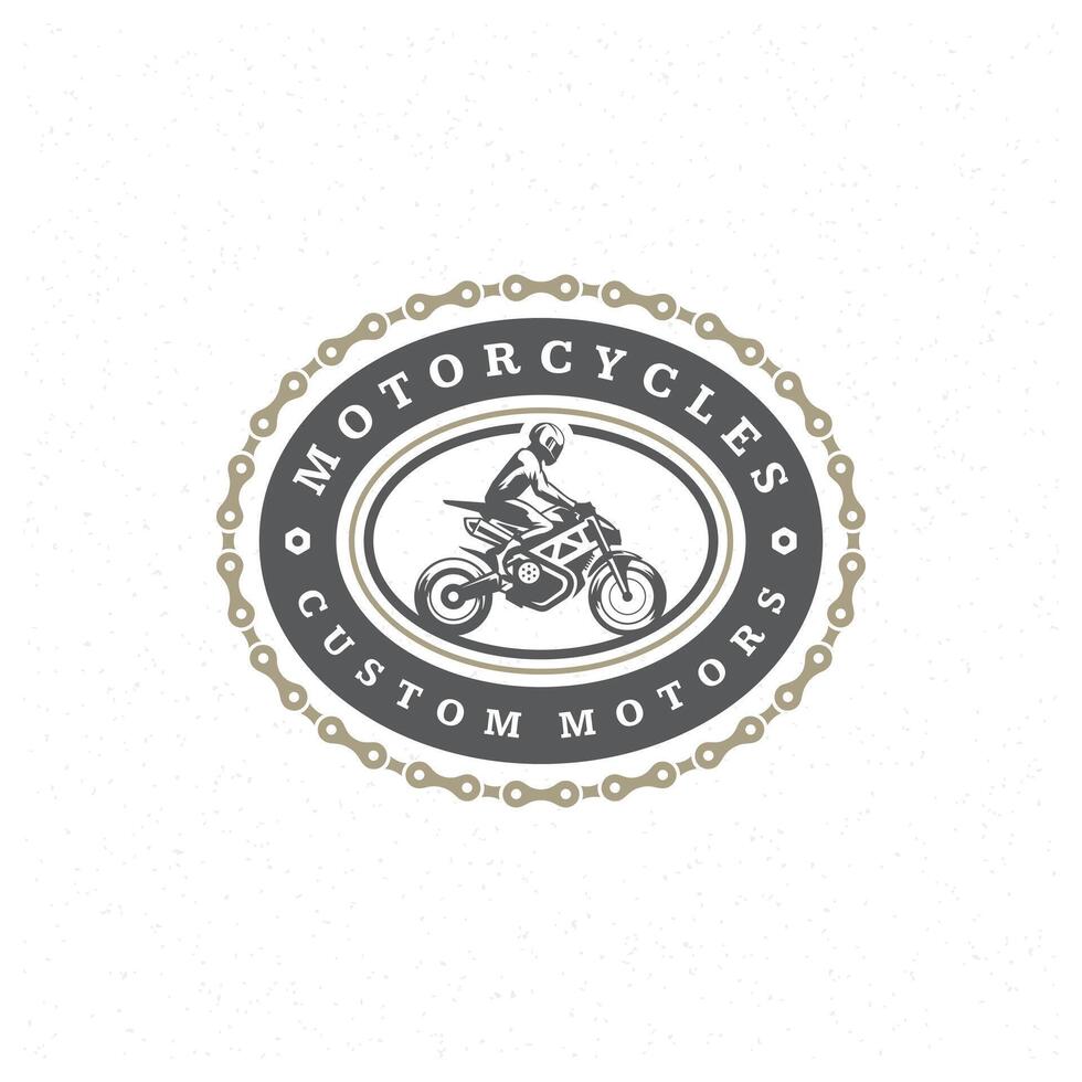 sport motorcykel logotyp mall design element årgång stil vektor