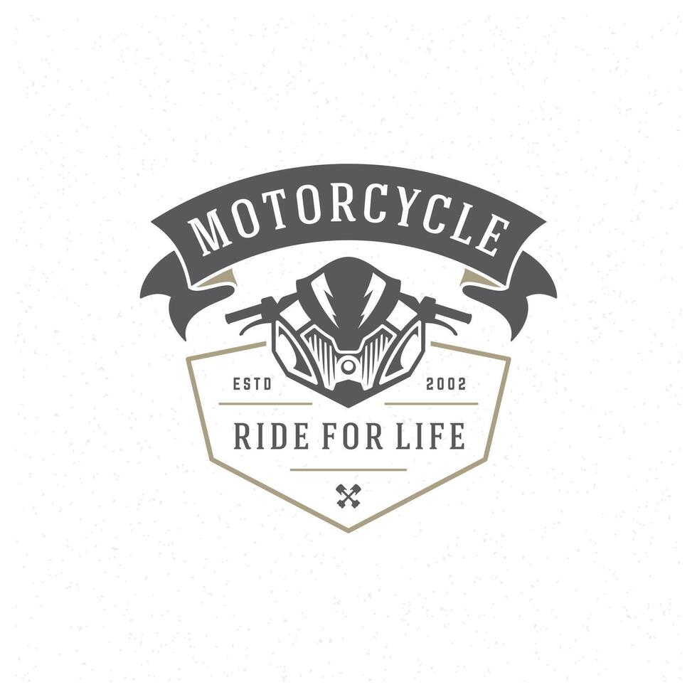 Sport Motorrad Logo Vorlage Design Element Jahrgang Stil vektor