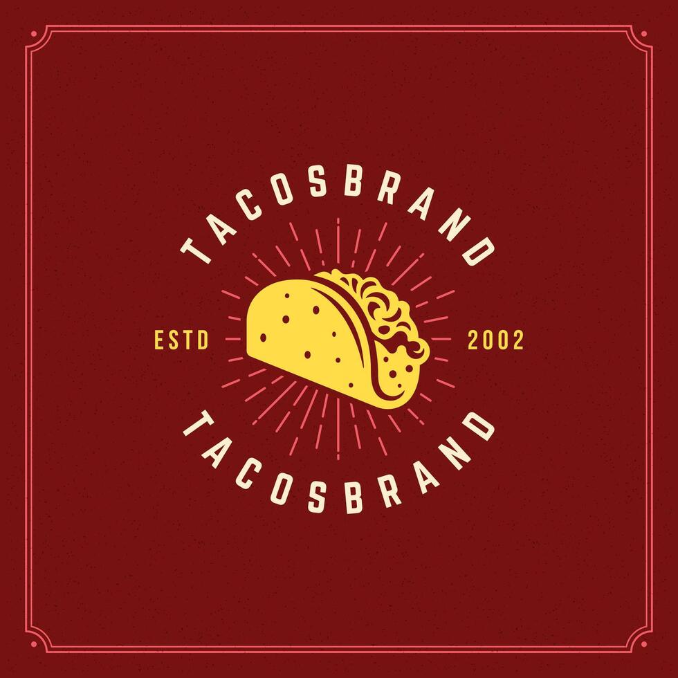 Tacos Logo Illustration. vektor