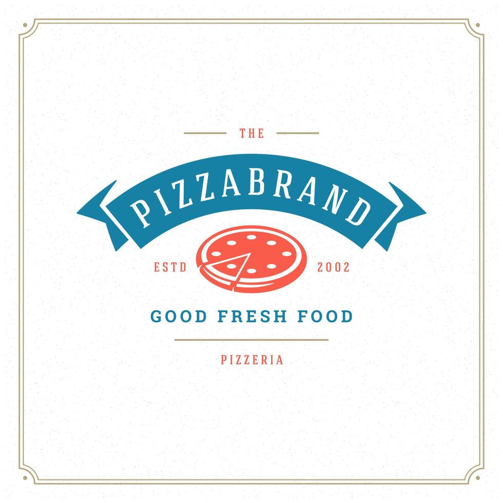 pizzeria logotyp illustration. vektor