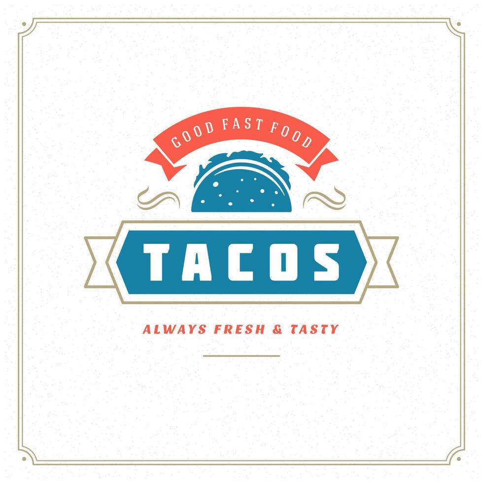 Tacos Logo Illustration. vektor