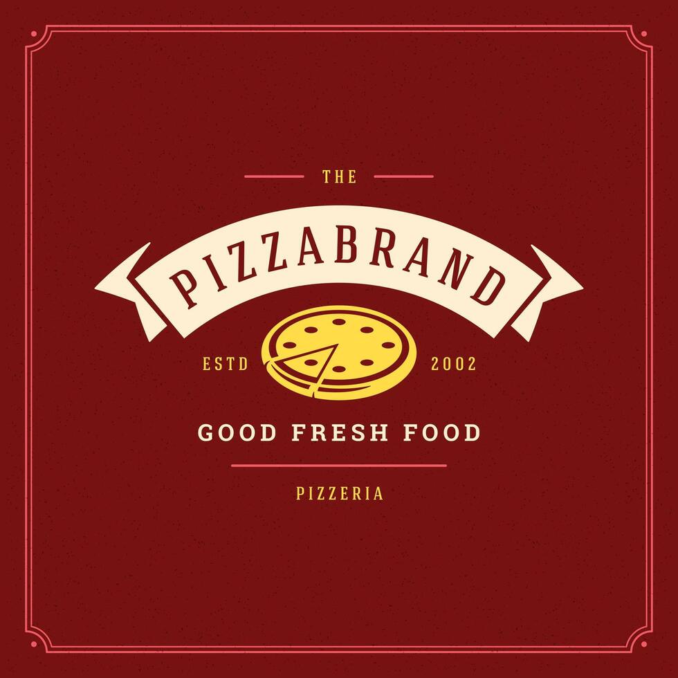 Pizzeria Logo Design Illustration. vektor