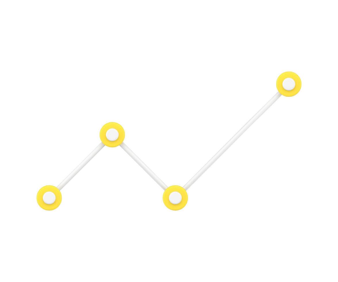 linear Diagramm 3d Symbol isoliert Illustration vektor