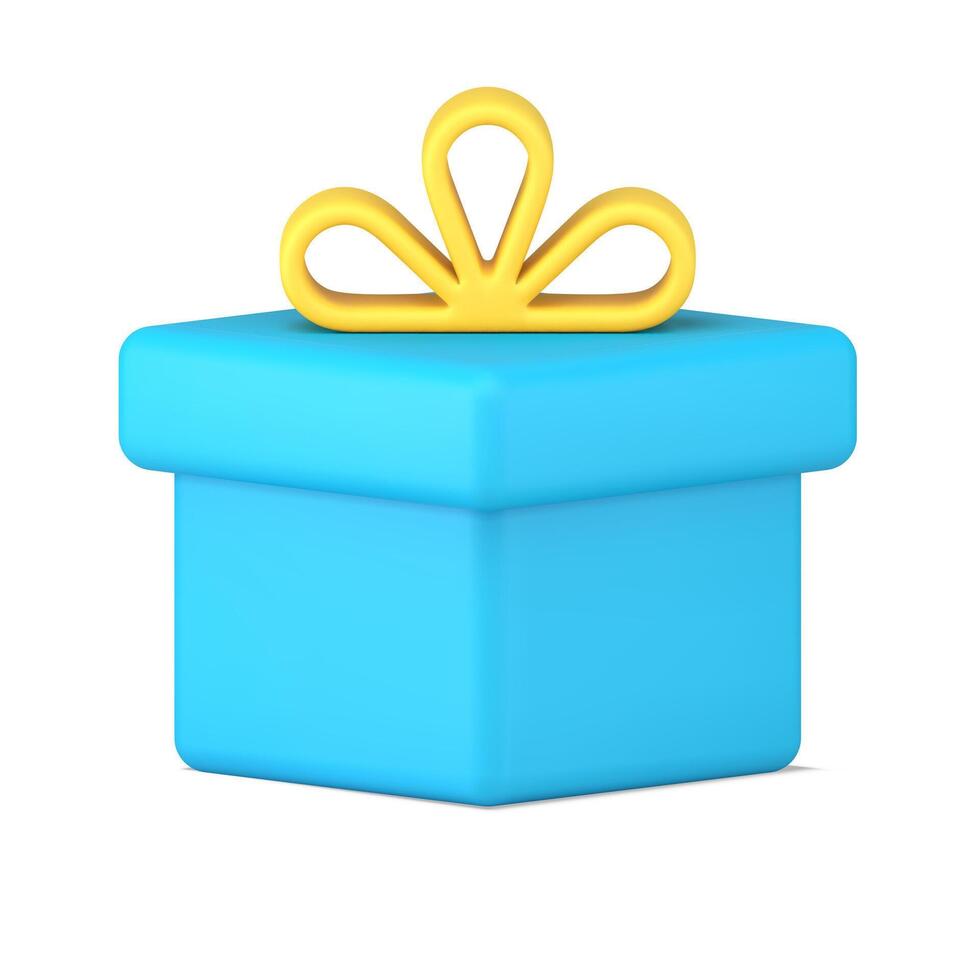 Geschenk Box mit Bogen zum Urlaub Herzliche Glückwünsche 3d Symbol vektor