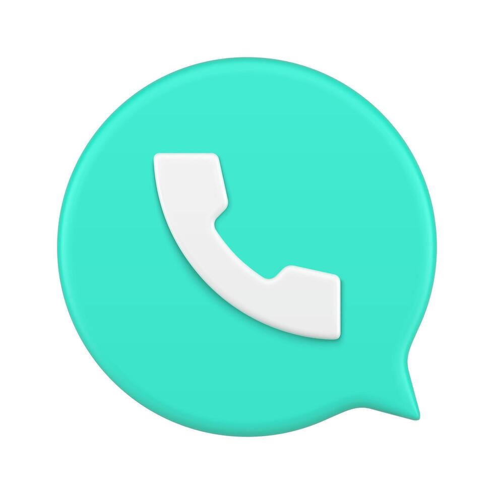 realistisch Grün Anruf Verbindung Stimme Plaudern Anwendung schnell Tipps 3d Symbol Illustration vektor