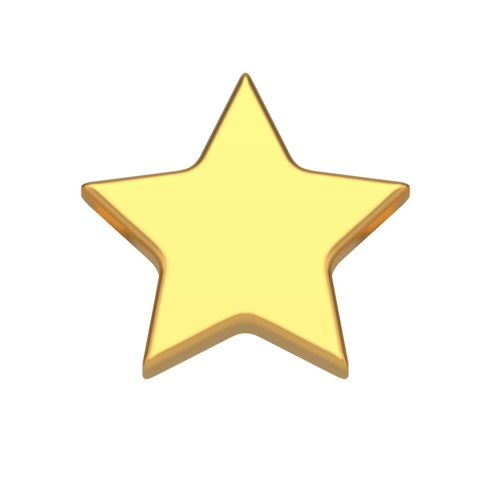 golden Star Beste metallisch Gewinner Leistung Abzeichen isometrisch 3d Symbol realistisch Illustration vektor